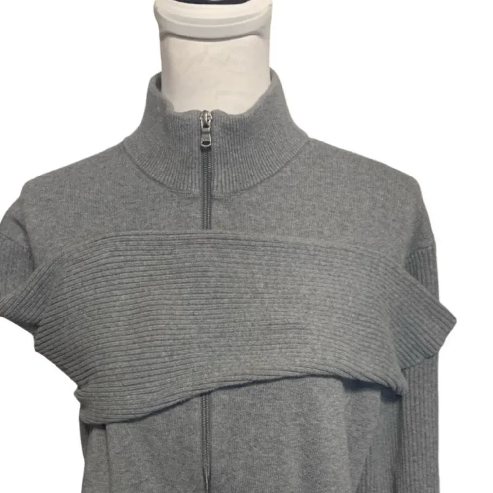 MICHAEL KORS Men's Full Zip Size XL Gray Dress Sweater - Picture 4 of 9